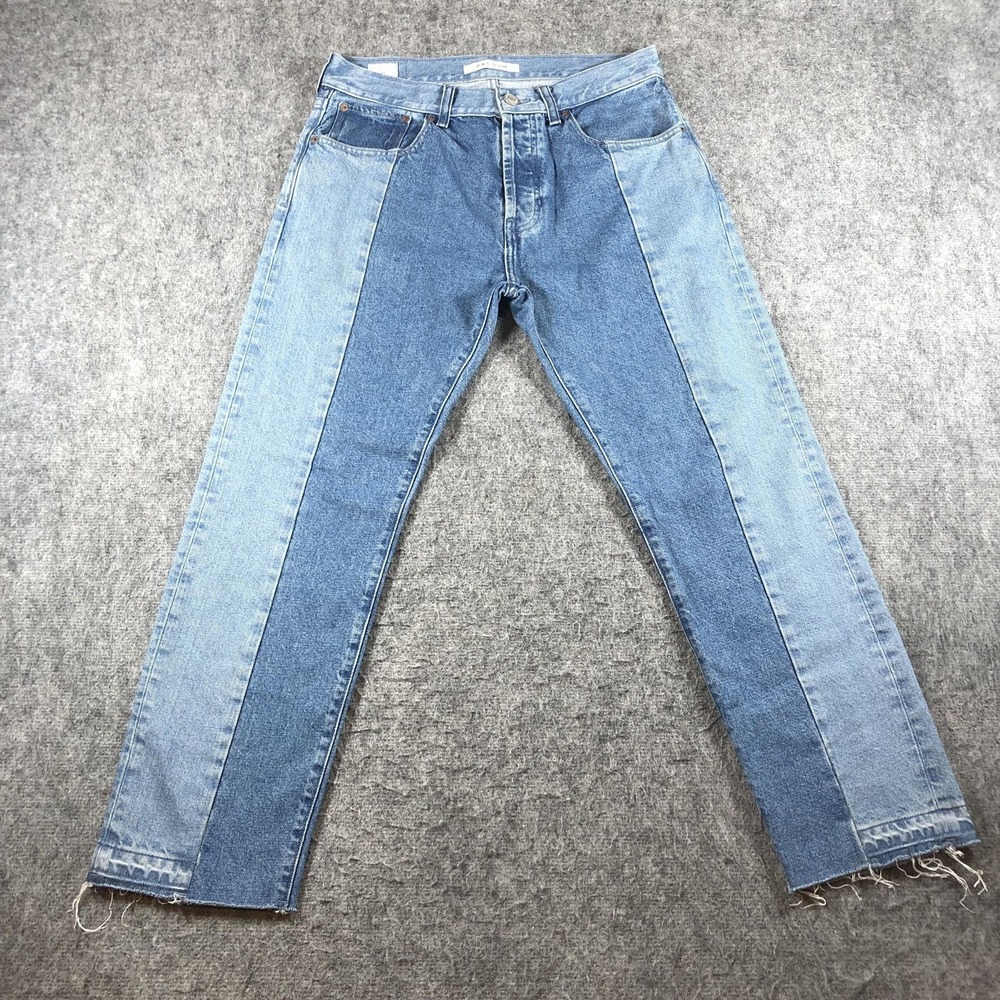 PacSun Vintage Loose Crop Jeans‎ Womens 31 Two Tone Patchwork